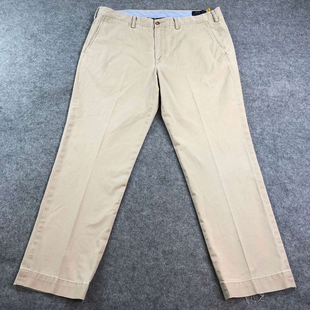 Polo Ralph Lauren Mens Chino Pant 36x29 Straight Leg Khaki The Polo Chino Cotton